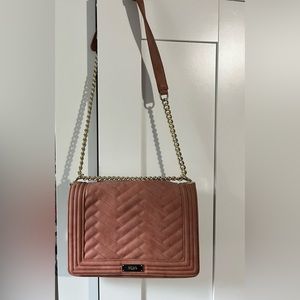 BCBG Quilted Pink Shoulder Bag